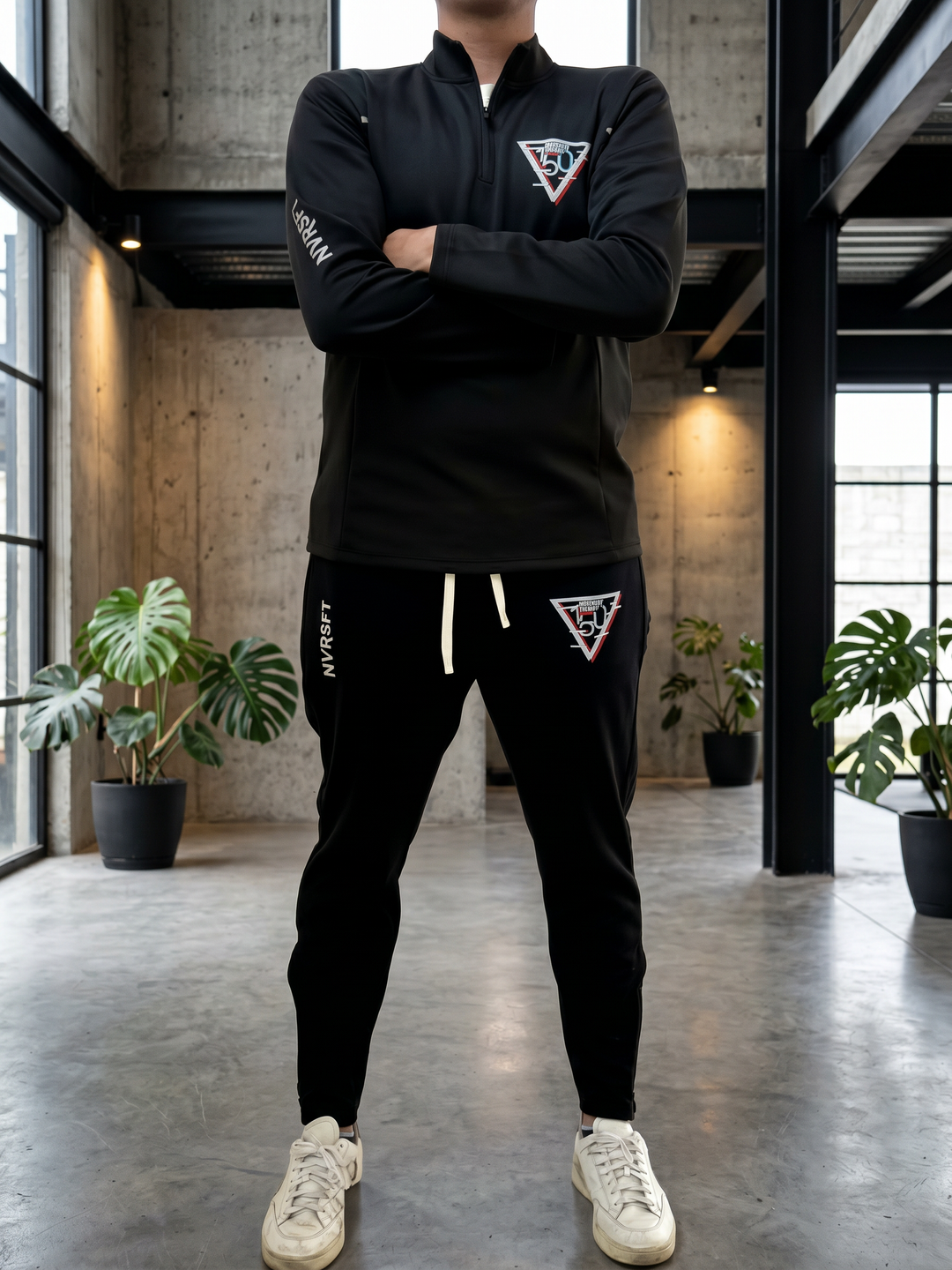 Sudadera Performance con Media Cremallera y Detalles Reflectantes para Hombre – Edición Therapy Movement