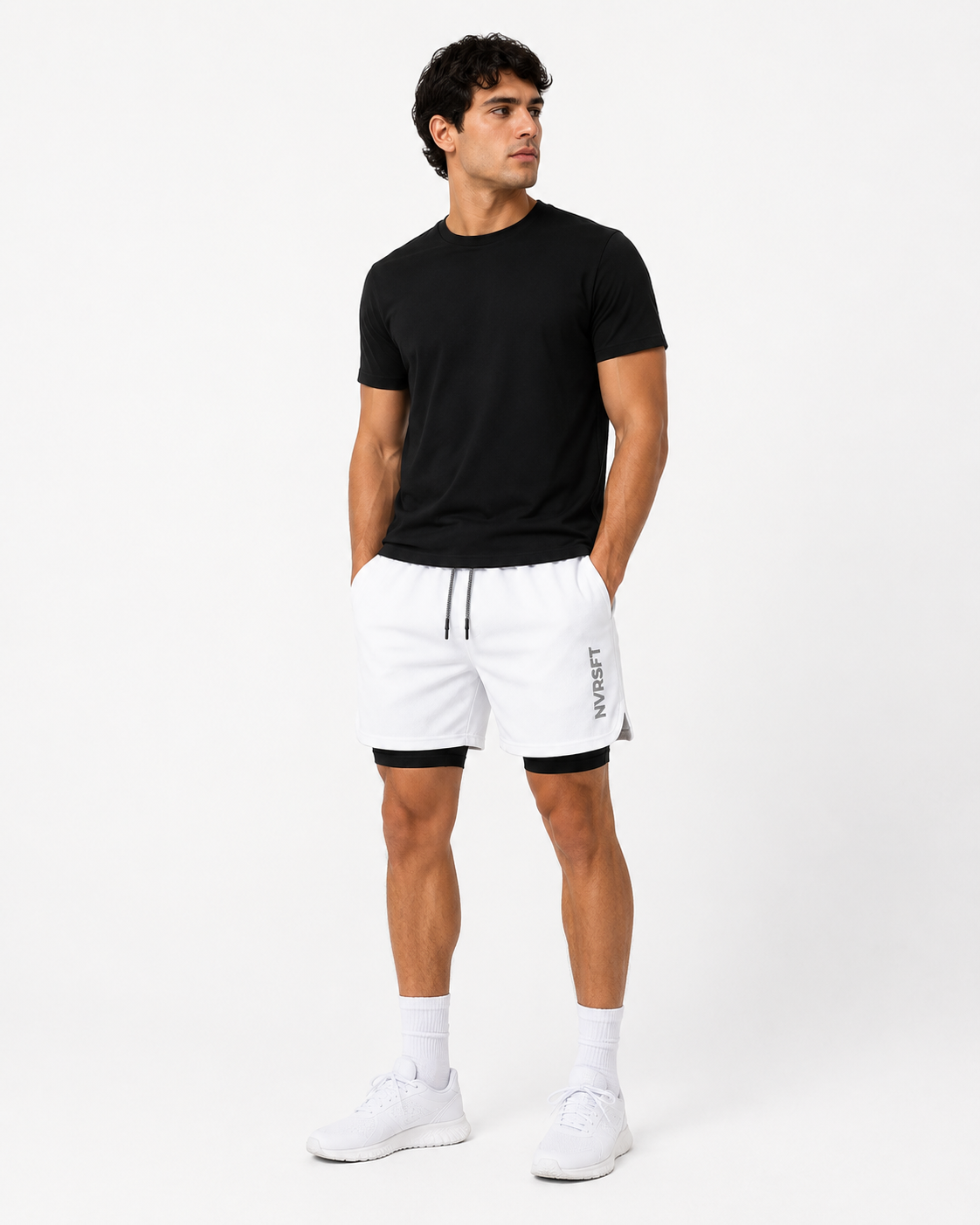 Short Deportivo 2 en 1 con Malla Stretch para Hombre