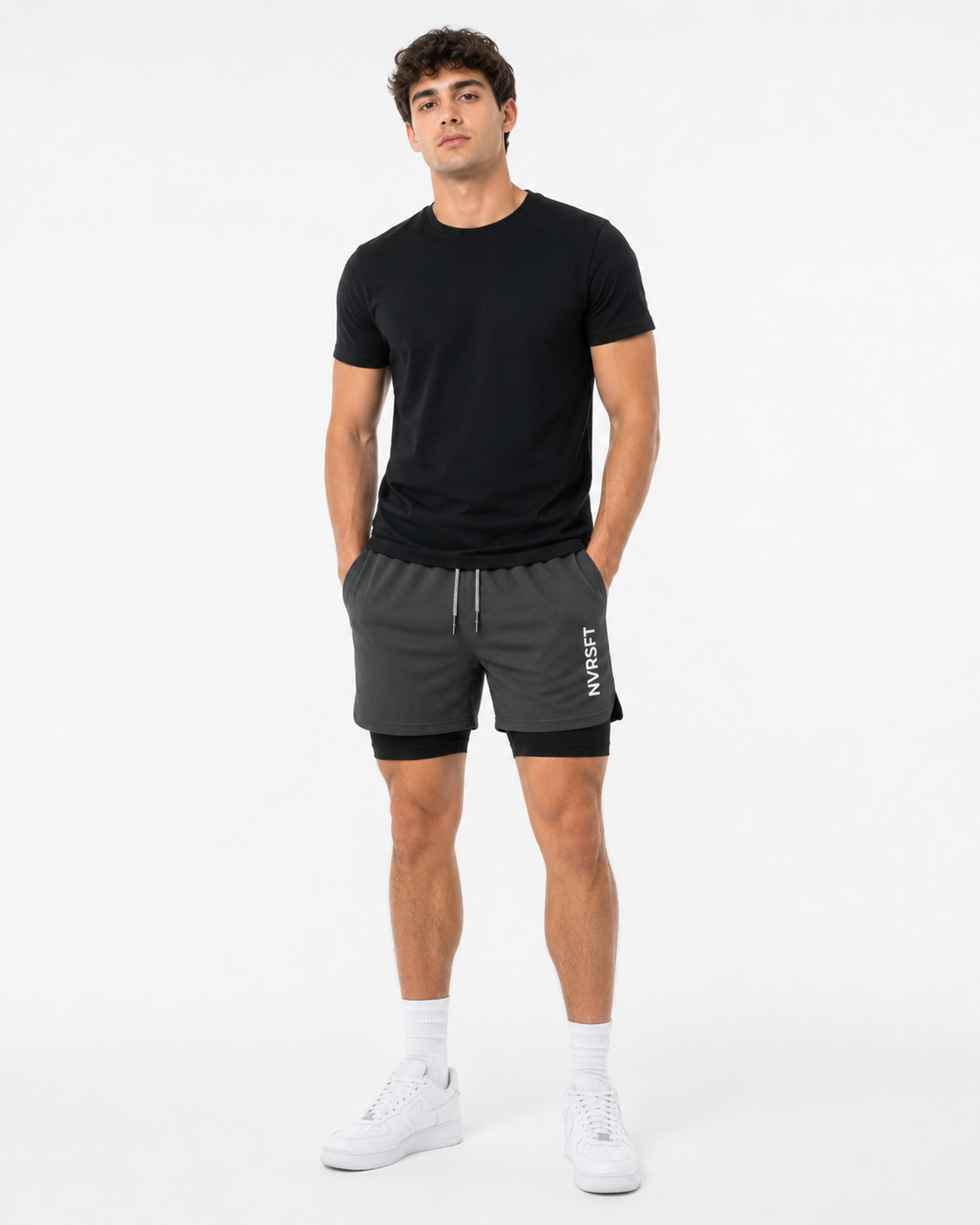 Short Deportivo 2 en 1 con Malla Stretch para Hombre