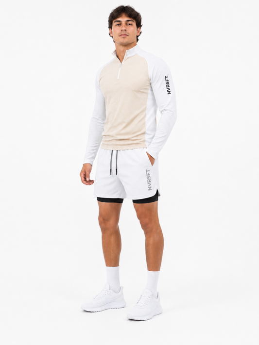 Sudadera Quarter Zip Stretch de Manga Larga para Hombre
