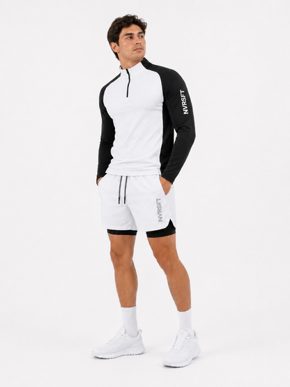 Sudadera Quarter Zip Stretch de Manga Larga para Hombre