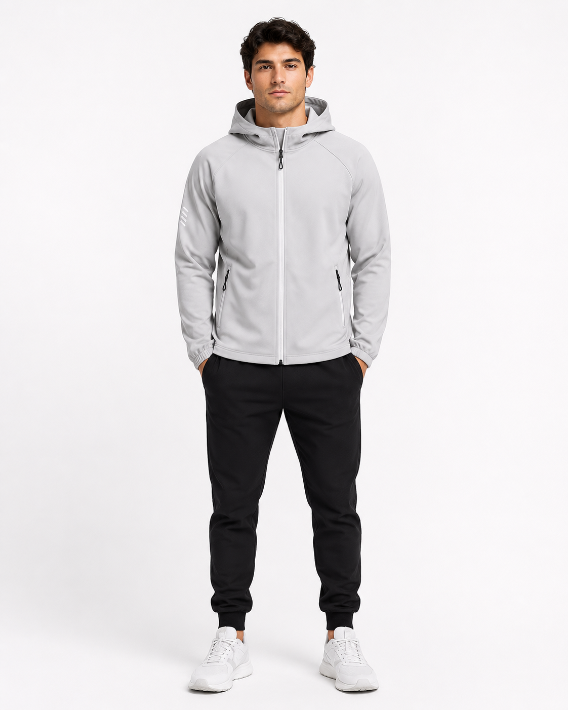 Chamarra Softshell con Capucha Resistente al Viento para Hombre