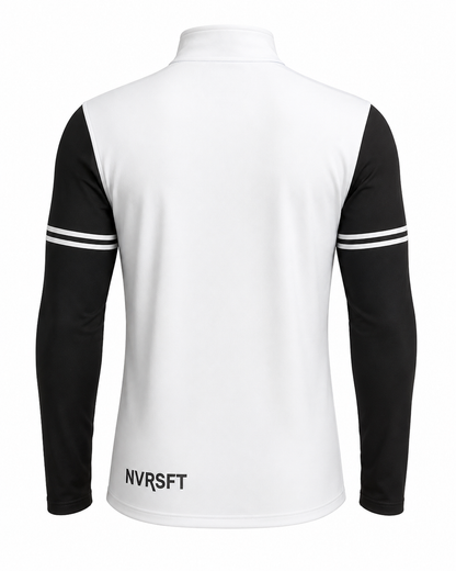 Sudadera Performance con Media Cremallera y Rayas Bicolor para Hombre