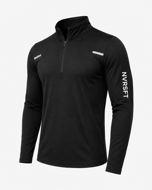 Sudadera Performance con Media Cremallera y Detalles Reflectantes para Hombre