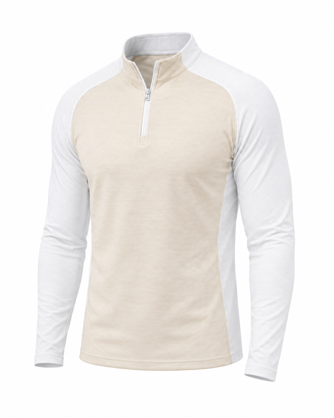 Sudadera Quarter Zip Stretch de Manga Larga para Hombre