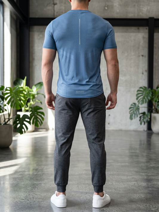 Playera Deportiva de Manga Corta con Secado Rápido para Hombre