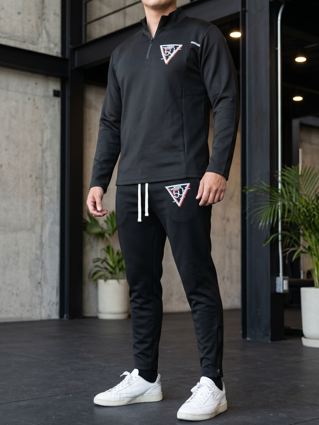 Sudadera Performance con Media Cremallera y Detalles Reflectantes para Hombre – Edición Therapy Movement