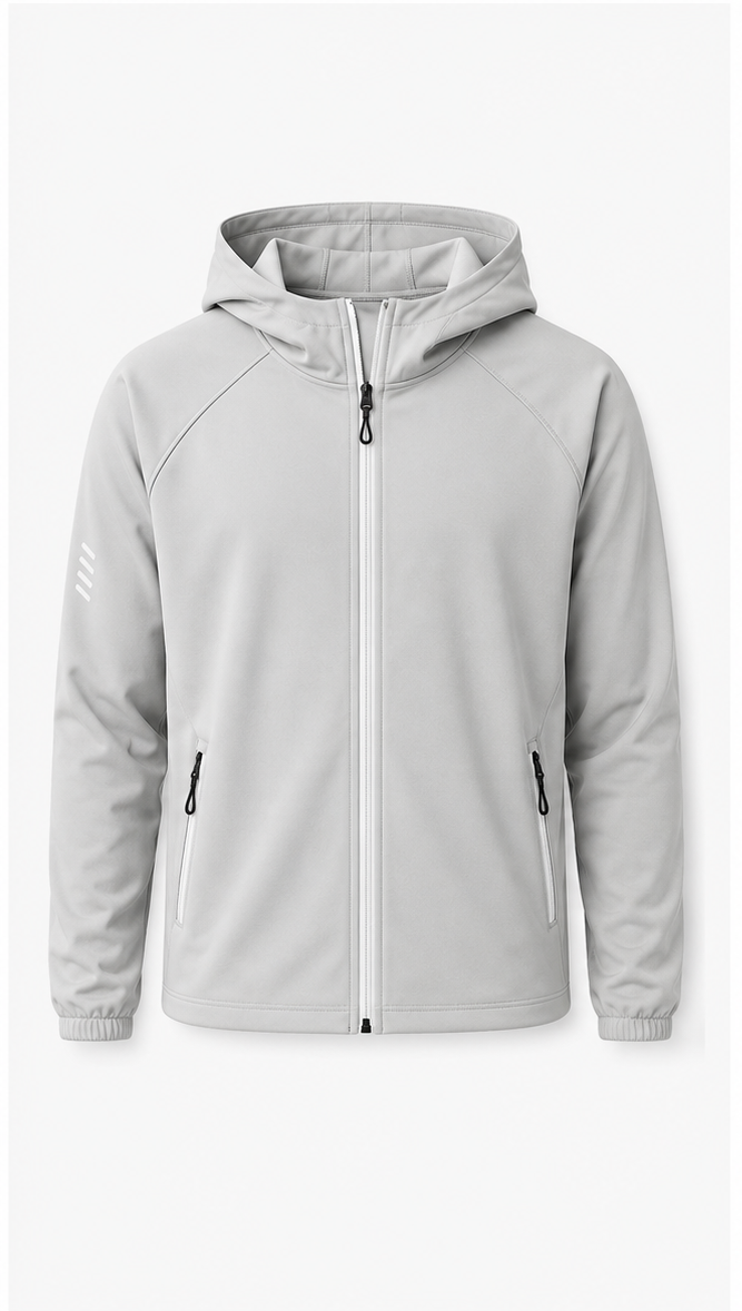 Chamarra Softshell con Capucha Resistente al Viento para Hombre